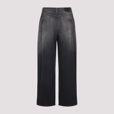 Acne Studios Trafalgar Wide Leg Jeans With Faded Effect In Black