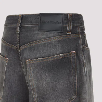 Acne Studios Trafalgar Wide Leg Jeans With Faded Effect In Black