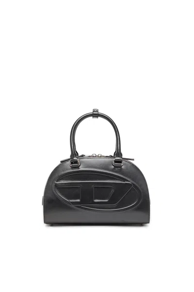 Diesel 1dr Dome-leather Bowling Bag In Black