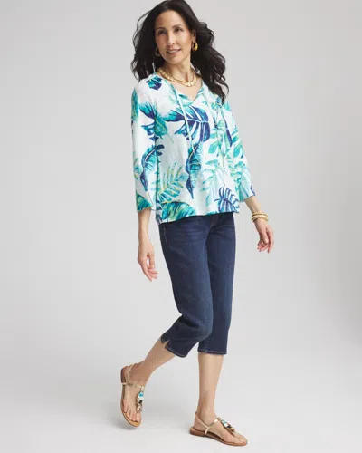 Chico's 17" Pull On Capris In Denim