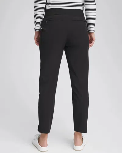 Chico's Ribbed Side Ankle Pants In Black Size 0/2 |  Zenergy Activewear In Black