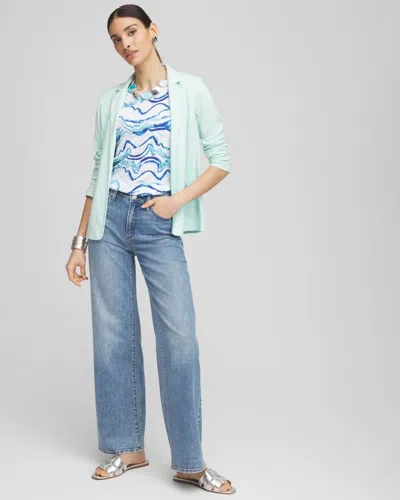 Chico's Knit Blazer In Blue