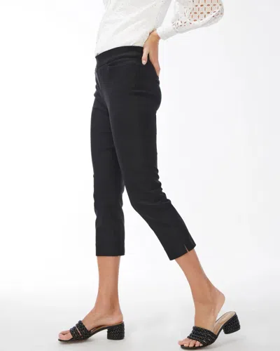 Chico's Brigitte Pull-on Slim Cropped Pants In Black In Black