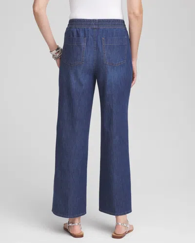 Chico's Lightweight Drawstring Ankle Jeans In Denim