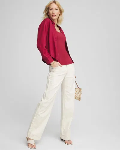 Chico's Girlfriend Flared-leg Jeans In Cream