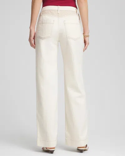 Chico's Girlfriend Flared-leg Jeans In Cream