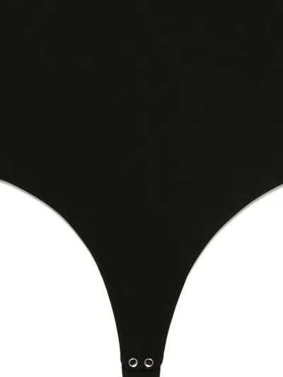 Agolde Womens Black Aura Sleeveless Jersey Bodysuit