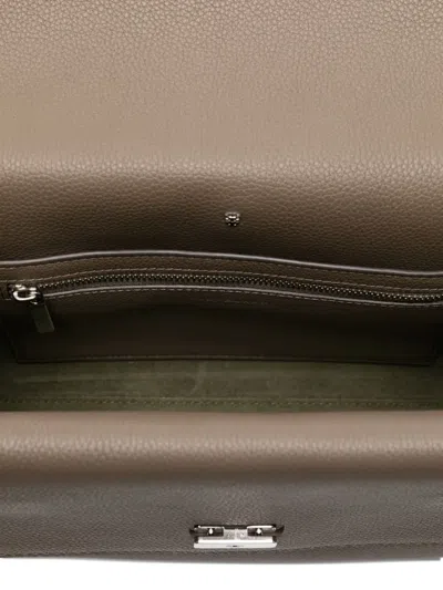 Tory Burch Cross Body Bag With Luxurious Suede And Lamb Leather Trim In Brown