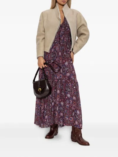 Isabel Marant Étoile Isabel Marant Etoile Briane Long Printed Crepe Dress In Purple