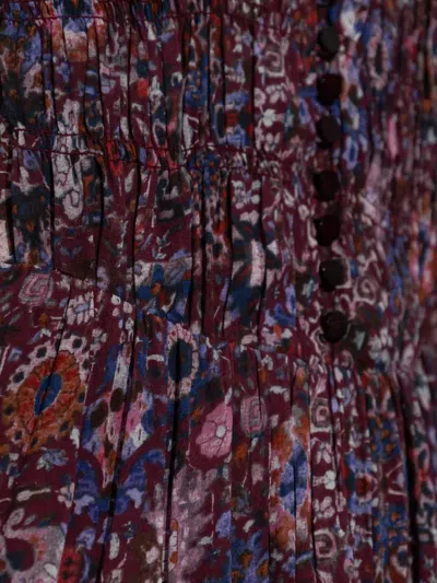 Isabel Marant Étoile Isabel Marant Etoile Briane Long Printed Crepe Dress In Purple