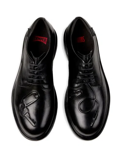 Camper Norman Leather Shoes In Black