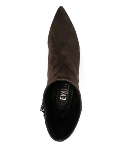 Evaluna 80mm Pointed-toe Ankle Boots In Brown