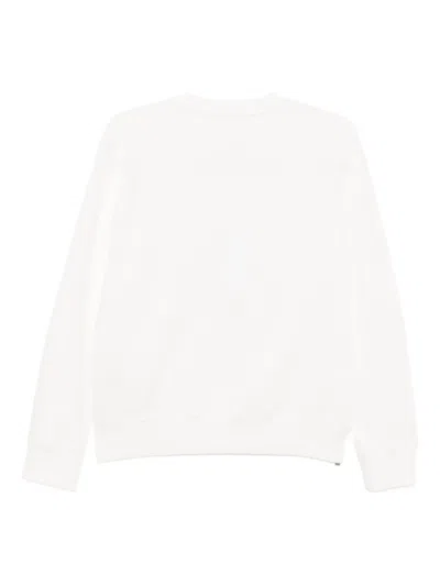 Mm6 Maison Margiela Numeric Signature Label Crewneck Sweatshirt In White