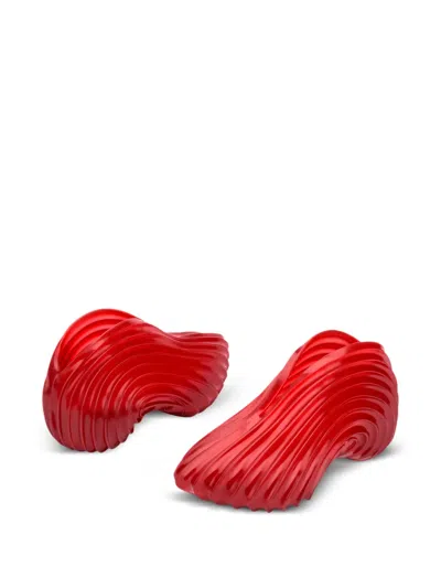 Melissa X Diesel Ad. Quantum Wave-pattern Sneakers In Red