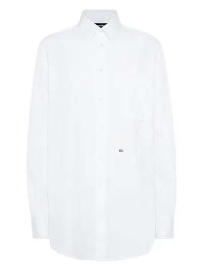 Dsquared2 Maxi Dean Shirt In White