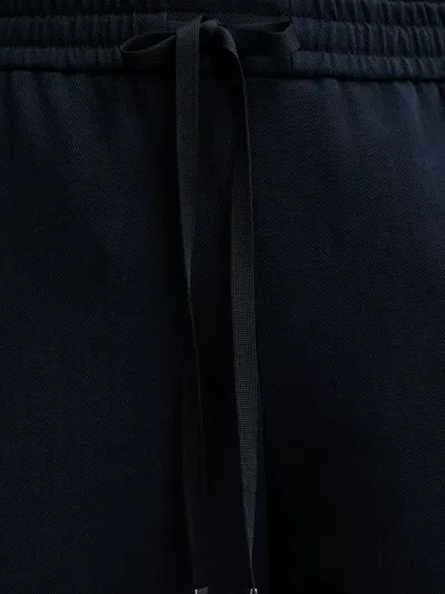 Hugo Boss Drawstring Straight Trousers In Blue