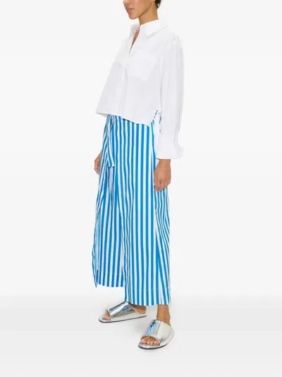 Simon Miller Ayre Cropped Poplin Top In Macadamia In White