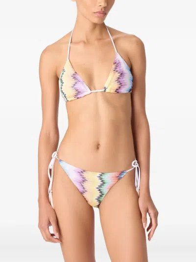 Missoni Zigzag-pattern Tassel Bikini In Yellow