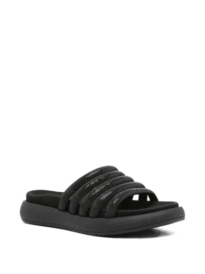 亮片金葱缀饰套穿式凉鞋