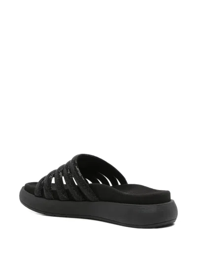 亮片金葱缀饰套穿式凉鞋