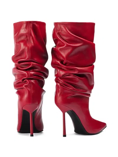 Le Silla 100mm Bella Stiletto Boots In Red