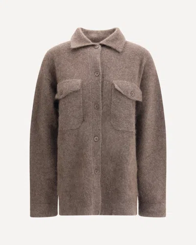 P.a.r.o.s.h P. A.r. O.s. H. Cardigan With Classic Collar In Brown