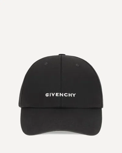 Givenchy Round Visor Cap With Embroidered Logo In Black