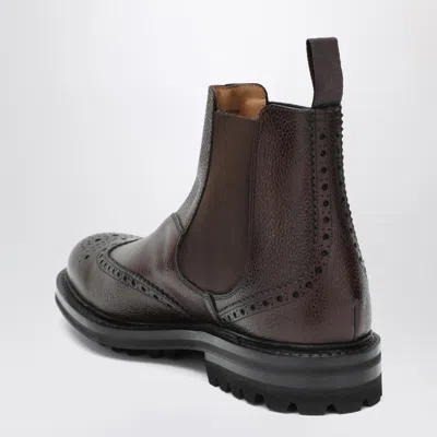 Church's Leather Ankle Boots Brogue Detailing In Brown