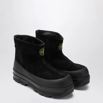 Stone Island S100120 Suede Boots In Black