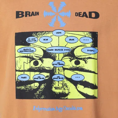 Brain Dead Cumin-coloured Information Age Occultism T-shirt In Sand