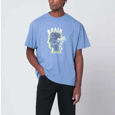 Brain Dead Ringing Ear Printed T-shirt In Blue