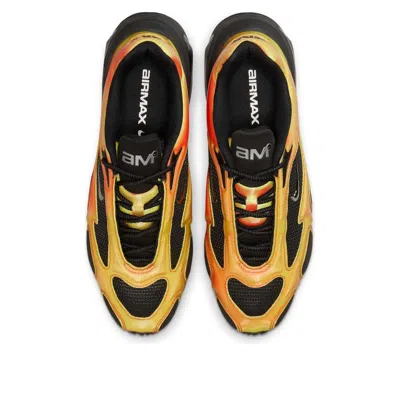 Nike Air Max Muse Mesh-trimmed Metallic Sneakers In Gold