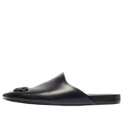 Balenciaga Cosh Bb Leather Mule 1008 Multi In Black