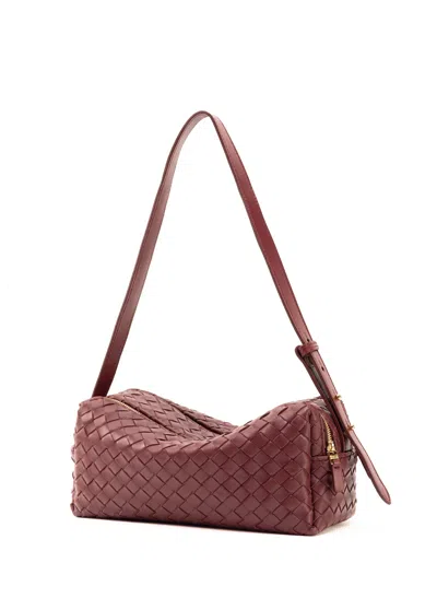 Elleme Double-zip Leather Cross Body Bag In Brown