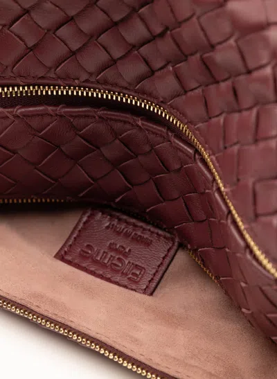 Elleme Double-zip Leather Cross Body Bag In Brown