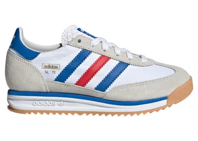 Pre-owned Adidas Originals Sl 72 Rs Sneakers In Cloud White/blue/better Scarelet Red