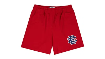 Pre-owned Eric Emanuel Men's  Ee Basic Short In Red/navy Blue In Multi