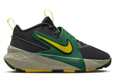 Pre-owned Nike Team Hustle D 12 Bright Citron Sneakers In Black/fir/light Army