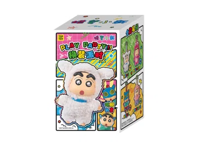 Pre-owned Miniso Top Toy Crayon Shinchan Dress Up Party Series Vinyl Plush Keychains Single Blind Box In Multi