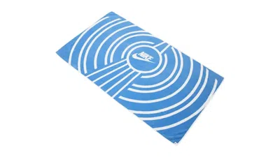 Pre-owned Nike Men's  Oversized Beach Towel In Blue/white In Multi