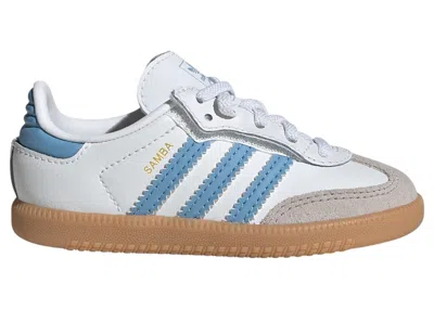 Pre-owned Adidas Originals Samba Og Comfort Closure Sneakers In Cloud White/ash Blue/gum