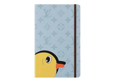 Pre-owned Louis Vuitton Women's  X Sun Yitian Jane Notebook Mm In Blue Monogram