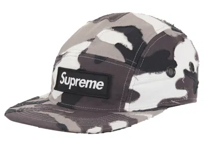 Pre-owned Supreme Layered Camo Camp Cap In Snow Camo In Multi