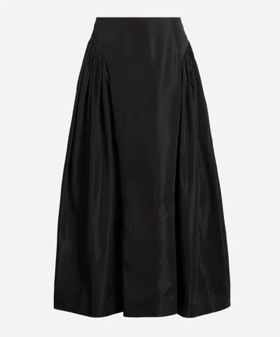 Simone Rocha Hip Detail Bind Shell Midi Skirt In Black