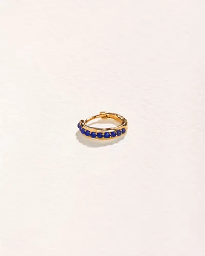 Pamela Love 8mm Molten Pavé Huggie In Gold