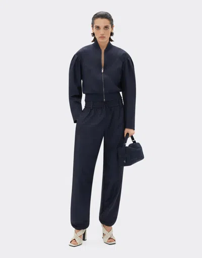 Ferrari Bomber Jacket In Q-cycle® Twill In Navy