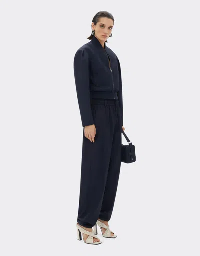 Ferrari Bomber Jacket In Q-cycle® Twill In Navy