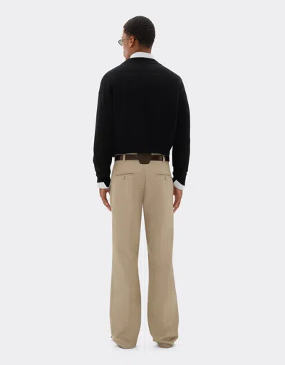 Ferrari Crew-neck Sweater In Wool And Cashmere In Black