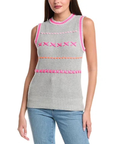 Wispr Parker Plaid Silk-blend Vest In Gray