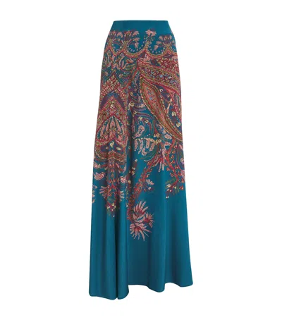 Etro Silk Paisley Maxi Skirt